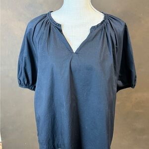 Old Navy Dark Black Blouse with V-Neck